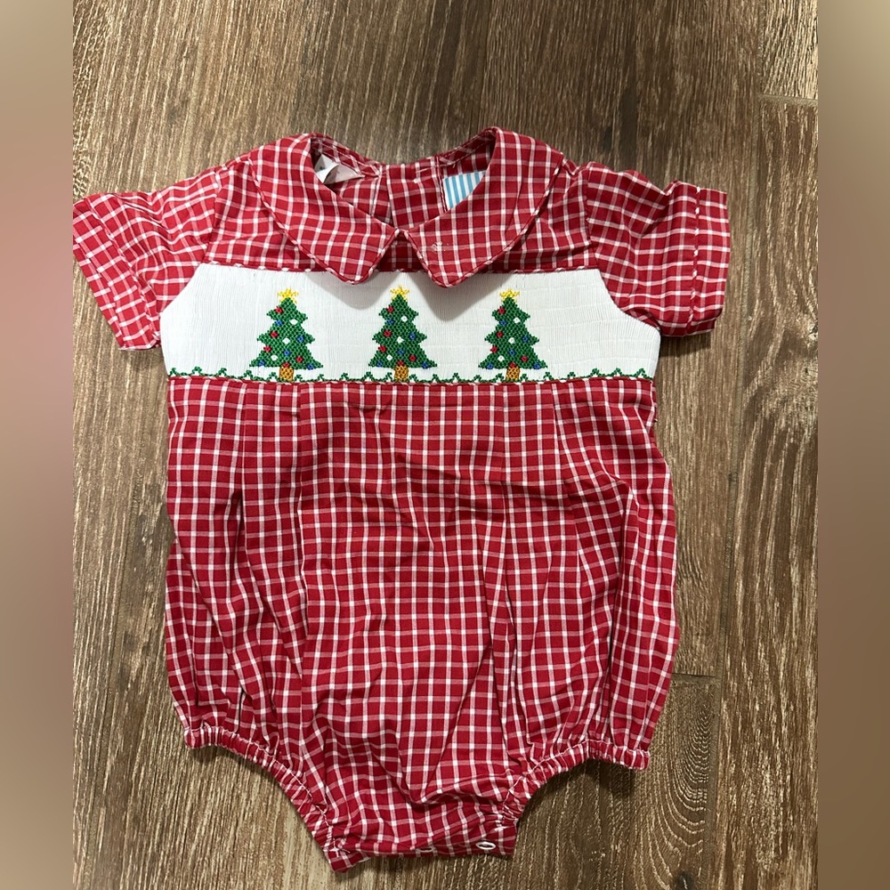 Southern Sunshine smocked Christmas bubble.